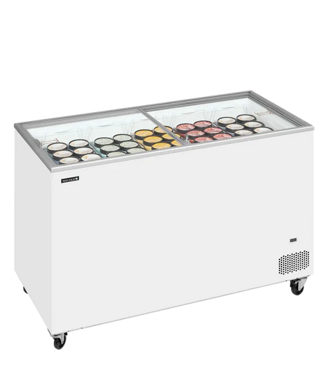 Ladă congelare pentru înghețată cu capace de sticlă Tefcold IC402SC, 350 l