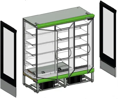 Vitrină frigorifică deschisă (multideck) de supermarket Tefcold EXTRA1875CD, 1160 l