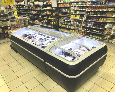 Ladă frigorifică de supermarket refrigerare / congelare Tefcold TWIN HEAD A-CF, antracit, 334 l