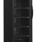Frigider băuturi Tefcold CEV425 BLACK L/H, ușă cu deschidere pe stânga, 219 l