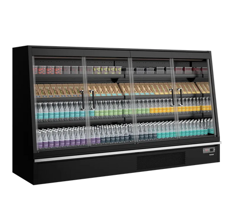 Vitrină frigorifică deschisă (multideck) de supermarket Tefcold Galaxy+ GPL26FGD Black / DF, 720 l