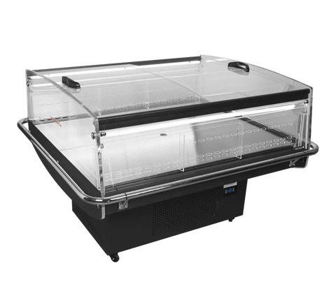Vitrină frigorifică de impuls Tefcold PDC126 VS SL LED, neagră, 190 l
