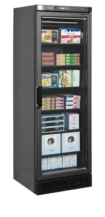 Vitrină congelare verticală Tefcold UFSC371G Black, neagră, 270 l