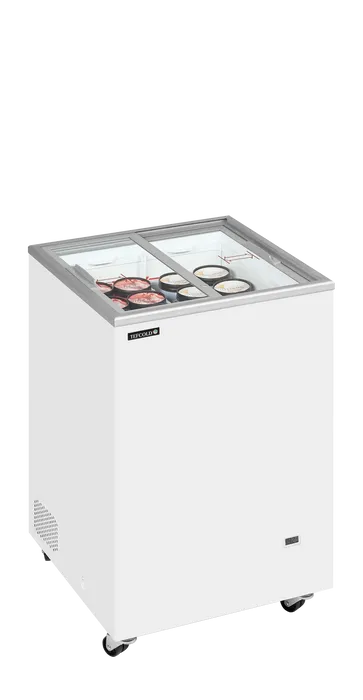 Ladă congelare pentru înghețată cu capace de sticlă Tefcold IC102SC, 91 l