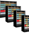 Vitrină frigorifică deschisă (multideck) de supermarket Tefcold Galaxy+ GP14FGD Black, 629 l