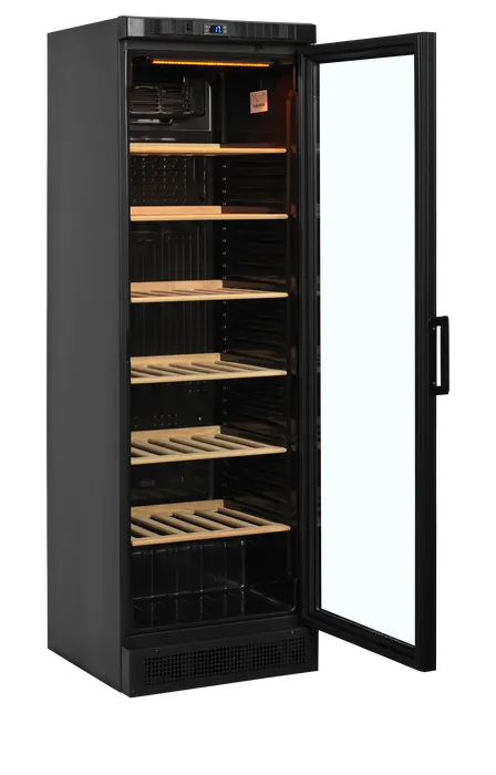 Vitrină frigorifică verticală Tefcold CPV1380E, potrivită și pentru vin, 219 l