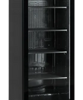 Vitrină frigorifică verticală Tefcold SCU1425 FRAMELESS, neagră, 347 l