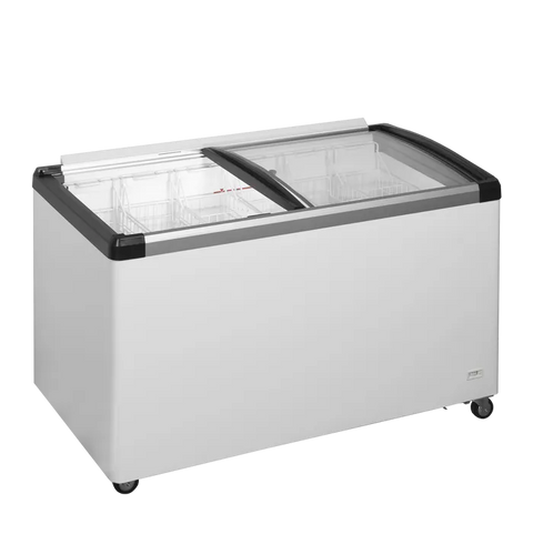 Ladă congelare pentru înghețată cu capace de sticlă Tefcold IDB400-W1, 312 l
