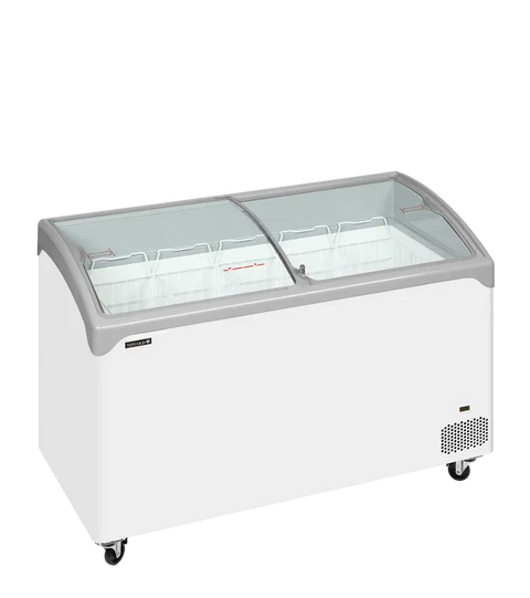 Ladă congelare pentru înghețată cu capace de sticlă Tefcold NIC402SCEB, 298 l