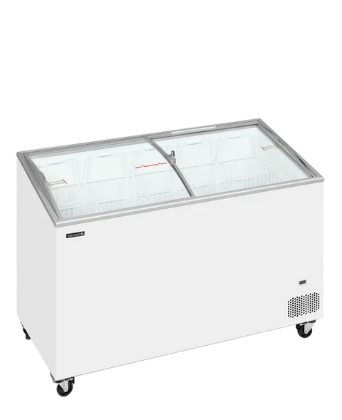 Ladă congelare pentru înghețată cu capace de sticlă Tefcold IC402SCEB, 310 l