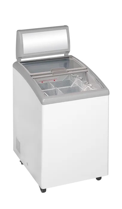 Ladă congelare pentru înghețată cu capace de sticlă Tefcold IDC152C-W1, 110 l