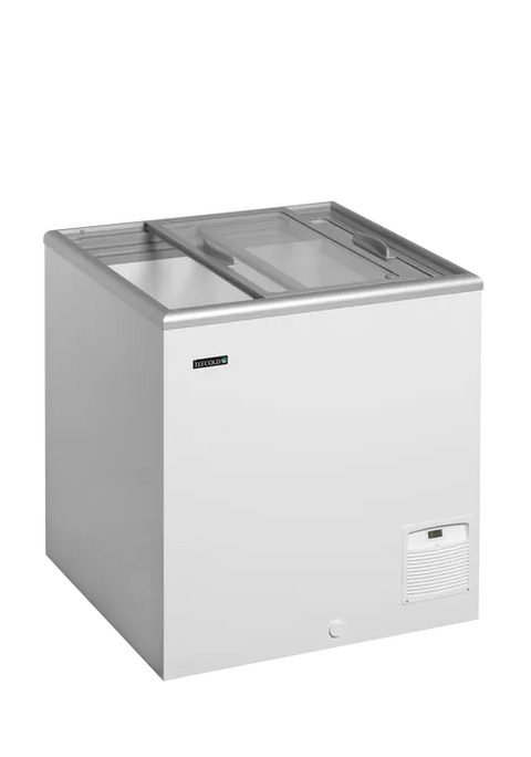 Ladă congelare pentru înghețată cu capace de sticlă Tefcold IDA200-W1, 163 l