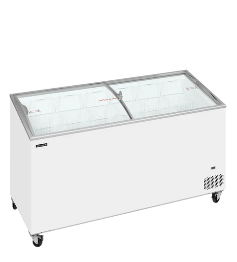 Ladă congelare pentru înghețată cu capace de sticlă Tefcold IC502SCEB, 398 l