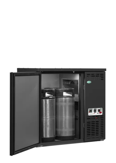 Frigider pentru butoaie de bere (KEG) premium Serrco by Tefcold SFK-4E+, agregat pe dreapta, 198 l