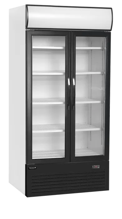 Vitrină frigorifică verticală cu 2 uși și panou luminos Tefcold FSC1000H, 524 l
