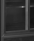 Vitrină frigorifică verticală cu 2 uși și panou luminos Tefcold FSC891S Black, neagră, 462 l