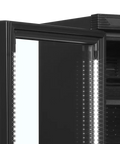 Frigider băuturi Tefcold CEV425 BLACK L/H, ușă cu deschidere pe stânga, 219 l