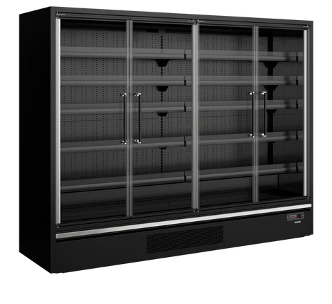 Vitrină frigorifică deschisă (multideck) de supermarket Tefcold Galaxy+ GP26FGD Black, 1258 l