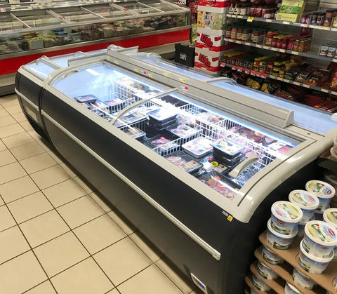 Ladă frigorifică de supermarket refrigerare / congelare Tefcold TWIN 220A-CF, antracit, 1255 l