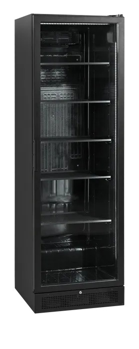 Vitrină frigorifică verticală Tefcold SCU1425H, neagră, 263 l