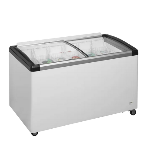 Ladă congelare pentru înghețată cu capace de sticlă Tefcold IDB400-W1, 312 l