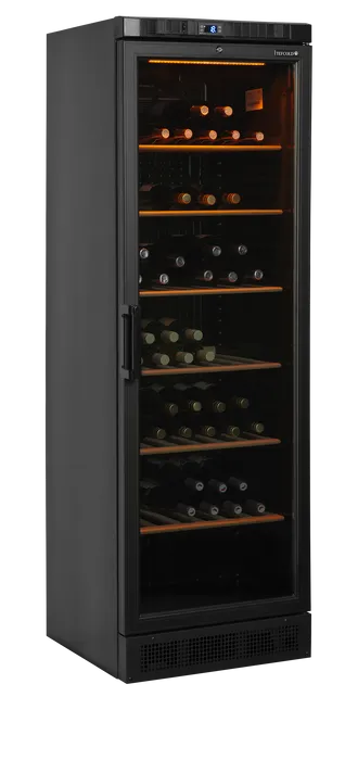 Vitrină frigorifică verticală Tefcold CPV1380E, potrivită și pentru vin, 219 l
