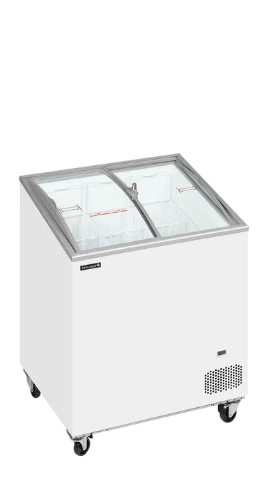 Ladă congelare pentru înghețată cu capace de sticlă Tefcold IC202SCEB, 157 l
