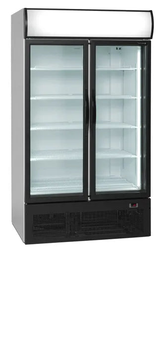 Vitrină frigorifică verticală cu 2 uși și panou luminos Tefcold FSC1950H, 710 l
