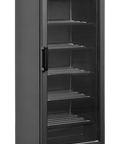 Vitrină congelare verticală Tefcold UFSC371G Black, neagră, 270 l