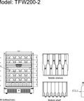 Vitrină de vin Tefcold TFW200-2F, 131 l