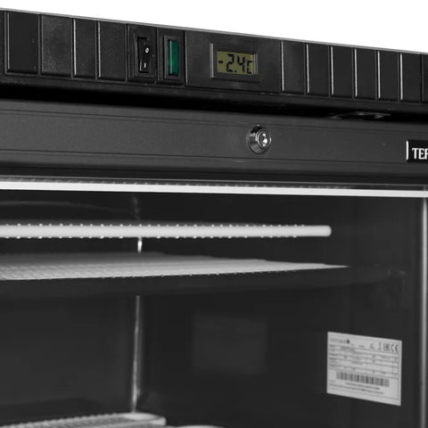 Vitrină congelare verticală Tefcold UFSC371G Black, neagră, 270 l