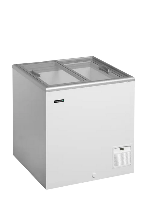 Ladă congelare pentru înghețată cu capace de sticlă Tefcold IDA200-W1, 163 l