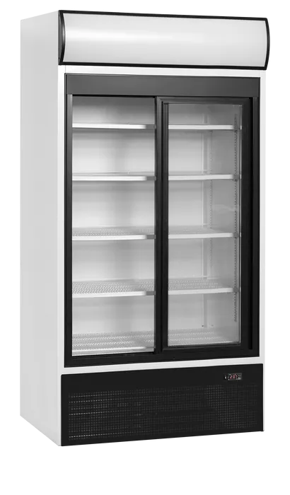 Vitrină frigorifică verticală cu 2 uși și panou luminos Tefcold FSC1000S, 524 l