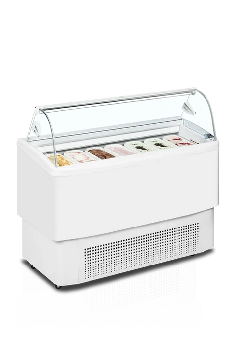 Vitrină ventilată de înghețată la cupă ISA FIJI 7, 1354 × 630 mm