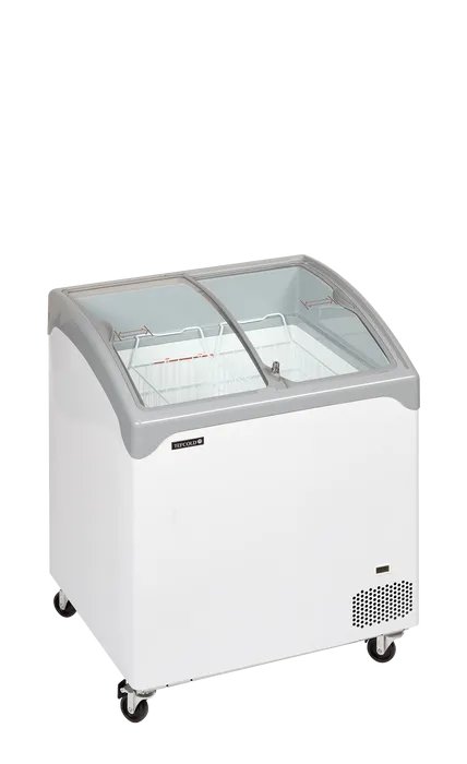 Ladă congelare pentru înghețată cu capace de sticlă Tefcold NIC202SCEB, 126 l