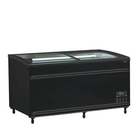 Ladă frigorifică de supermarket refrigerare / congelare Tefcold SFI145B-CF VS, neagră, 422 l