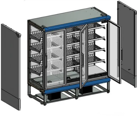 Vitrină congelare deschisă (multideck) de supermarket Tefcold EXTRA1875FD, 1270 l