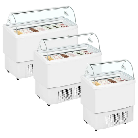 Vitrină ventilată de înghețată la cupă ISA FIJI 7, 1354 × 630 mm