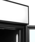 Vitrină frigorifică verticală cu 2 uși și panou luminos Tefcold FSC1200H BLACK, neagră, 645 l