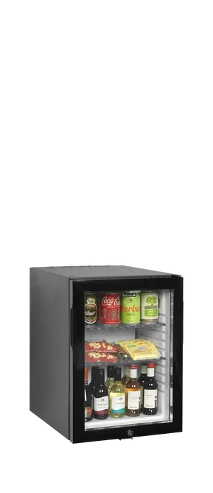 Minibar cu ușă de sticlă Tefcold TM45GC, 34 l