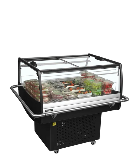 Vitrină frigorifică de impuls Tefcold PDC90SL-2, neagră, 105 l