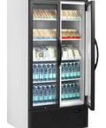 Vitrină frigorifică verticală cu 2 uși și panou luminos Tefcold FSC891H, 535 l