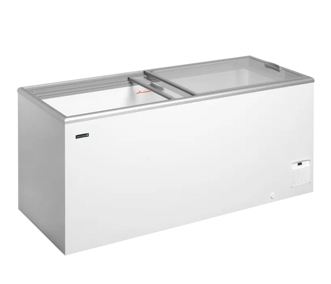 Ladă congelare pentru înghețată cu capace de sticlă Tefcold IDA600-W1, 489 l