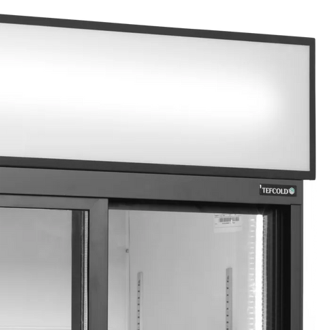 Vitrină frigorifică verticală cu 2 uși și panou luminos Tefcold FSC891S, 462 l