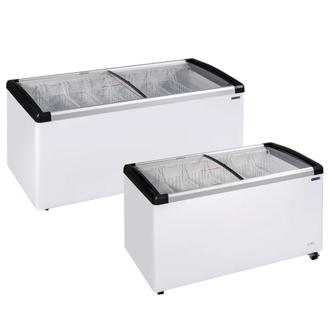 Ladă congelare pentru înghețată cu capace de sticlă Tefcold IDB500-W1, 395 l