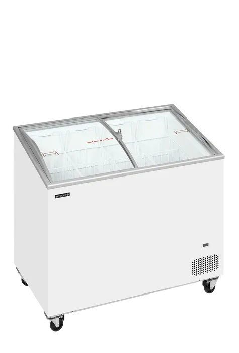 Ladă congelare pentru înghețată cu capace de sticlă Tefcold IC301SCEB, 230 l