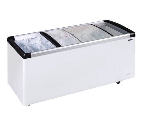 Ladă congelare pentru înghețată cu capace de sticlă Tefcold IDB500-W1, 395 l