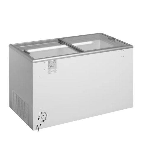 Ladă congelare pentru înghețată cu capace de sticlă Tefcold IDA400-W1, 345 l