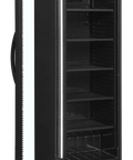 Frigider băuturi Tefcold CEV425 BLACK L/H, ușă cu deschidere pe stânga, 219 l