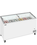 Ladă congelare pentru înghețată cu capace de sticlă Tefcold IC502SCEB, 398 l